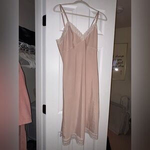 Christian Dior Vintage Parfait Pink Lace Slip Dress